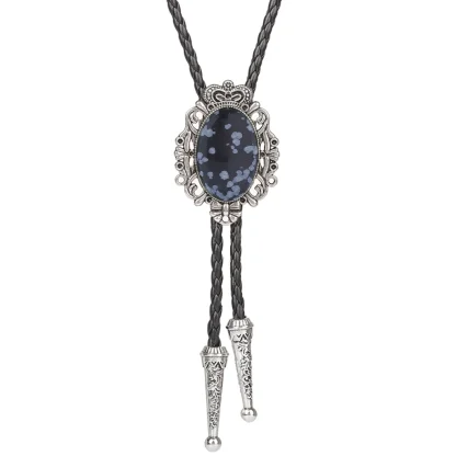 Elegant Vintage-style Bolo Tie with Gemstone-like - Image 13