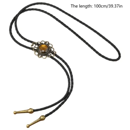 Round Retro Bolo Tie with Spike Edges - Image 10
