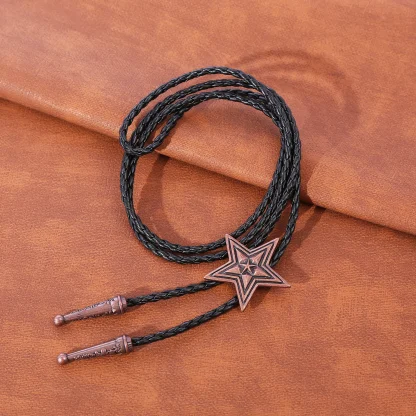 Western Tie with Five-pointed Star Pendant - Image 15