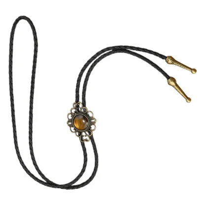 Round Retro Bolo Tie with Spike Edges - Image 7