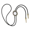 Round Retro Bolo Tie with Spike Edges - Image 3