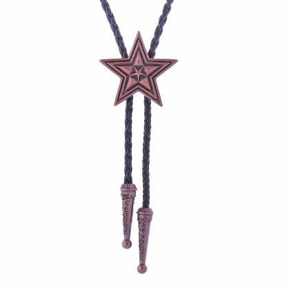 Western Tie with Five-pointed Star Pendant - Image 2