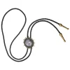 Round Retro Bolo Tie with Spike Edges - Image 5