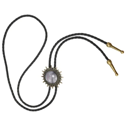 Round Retro Bolo Tie with Spike Edges - Image 5