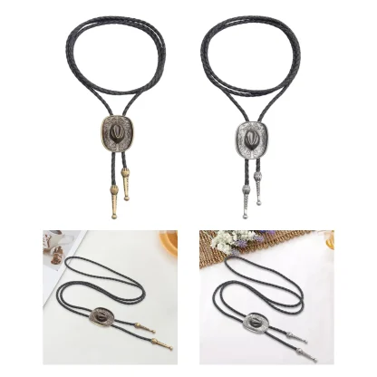 Durable Western Tie with Cowboy Hat Pendant - Image 7