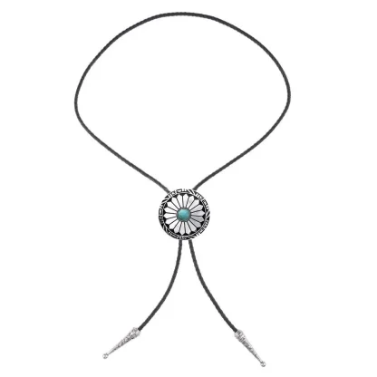 Classic Bolo Tie with Floral Carved Design - Image 13