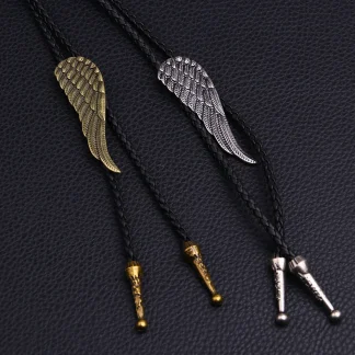 Creative Half Wing Pendant Bolo Tie