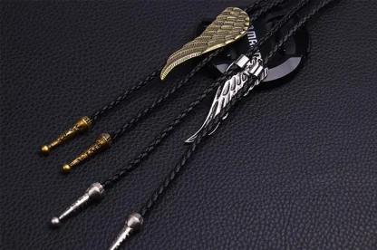 Creative Half Wing Pendant Bolo Tie - Image 6