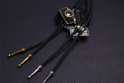 Creative Half Wing Pendant Bolo Tie - Image 3