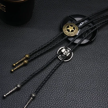 Creative Half Wing Pendant Bolo Tie - Image 5