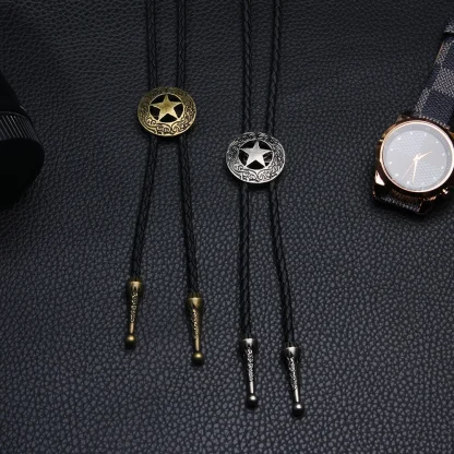 Creative Half Wing Pendant Bolo Tie - Image 4