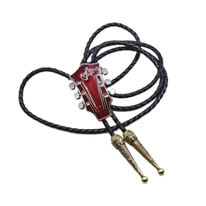 Trendy Western Tie with Guitar Headstock - Image 4