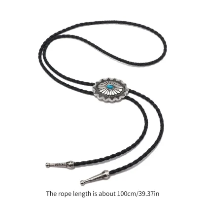 Adjustable Bolo Tie with Stylish Carved Design - Image 5