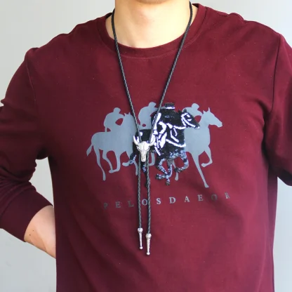 Cow Head Casual Western Bolo Tie - Image 6