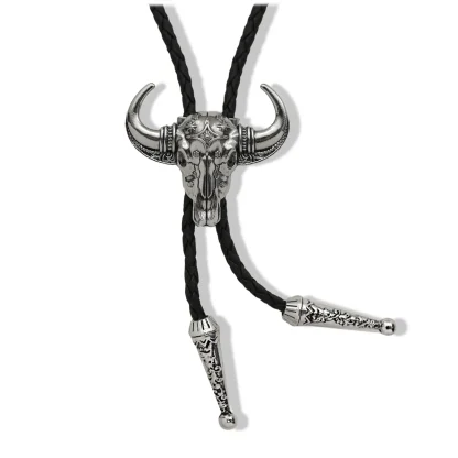 Distinctive Western Tie with Bull Head Design
