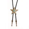 Cowboy Hat Bolo Tie with Feather Charm - Image 5
