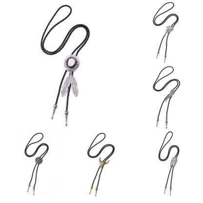 Creative Half Wing Pendant Bolo Tie - Image 15