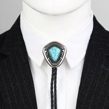 Turquoise Color Formal Bolo Tie - Image 2