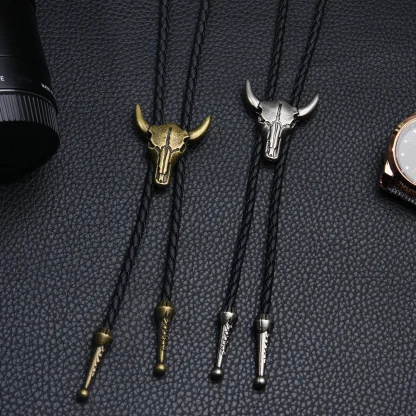 Cow Head Casual Western Bolo Tie - Image 4