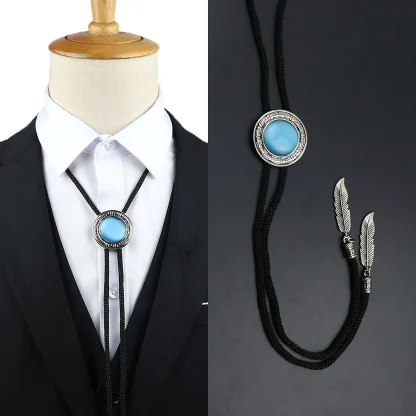 Luxury Retro Bolo Tie with Wing Decor - Image 2