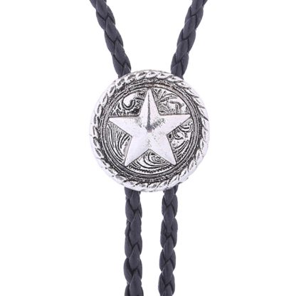 Retro Western Tie with Star Embossed - Image 3