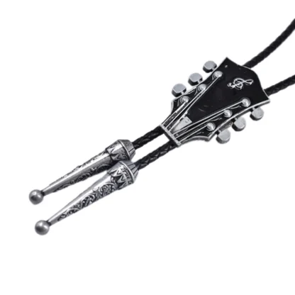 Trendy Western Tie with Guitar Headstock - Image 2