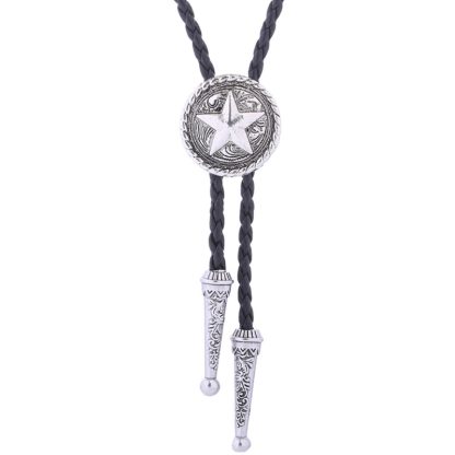 Retro Western Tie with Star Embossed