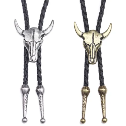 Cow Head Casual Western Bolo Tie - Image 2