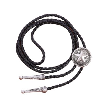 Retro Western Tie with Star Embossed - Image 2