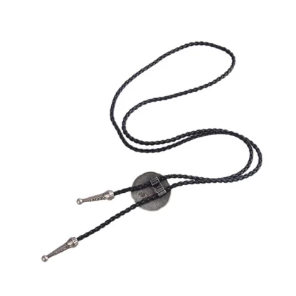 Knotted Western Tie with Round Design - Image 2
